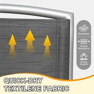 English Elm Patio Reclining Chairs Set Of 2 - Durable Aluminum Frame, Adjustable High Back, Soft Padded Seats W1859P210876-GIGA