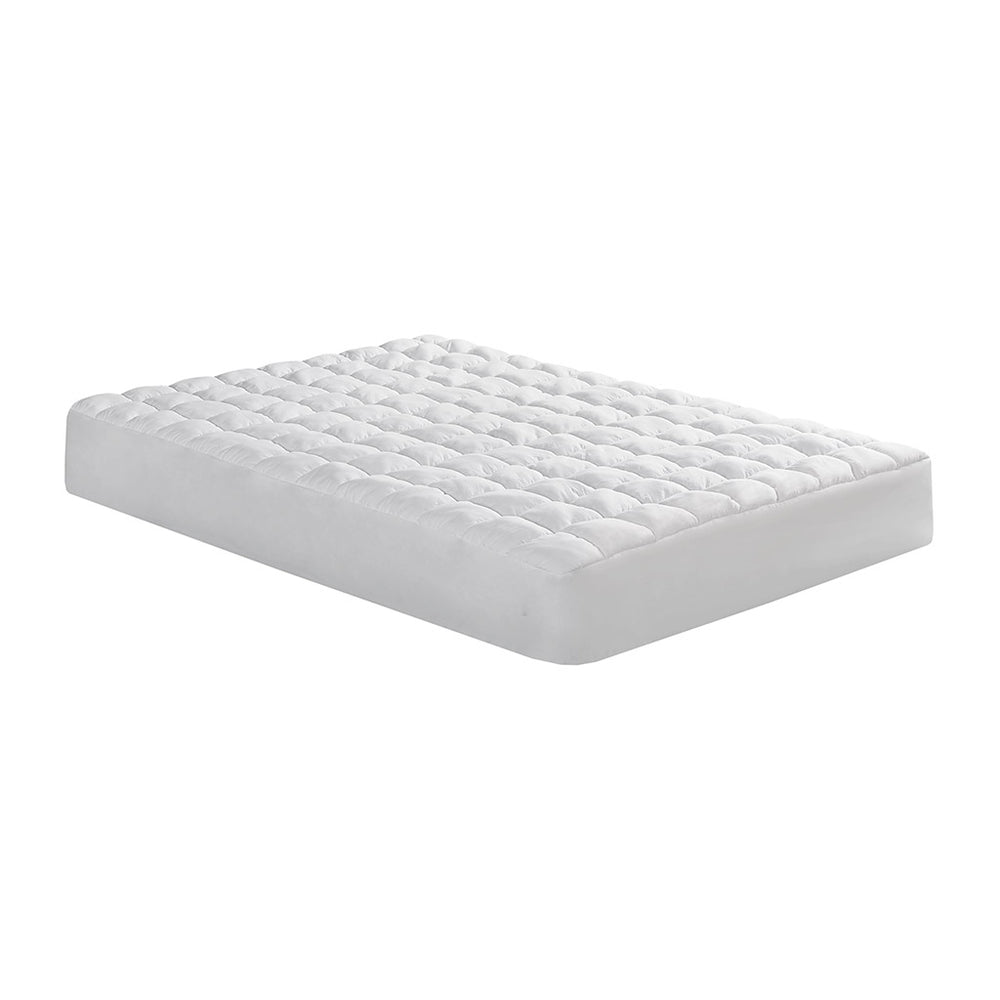 JLA Home Intelligent Design - Overfilled Dream Puff Mattress Pad with 3D Puff Stitching, Deep Pockets to 18", Plush Cloud-Like Loft, OEKO-TEX Certified, Machine Washable 80 L x 60 W x 0.8H ID16-2318