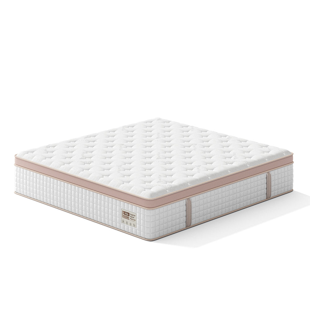 English Elm 12 Inch King Hybrid Mattress Gel Foam Pocket Springs Firm Support Cool Sleep B2716P415699