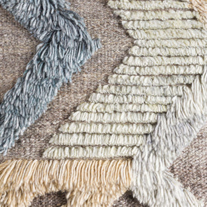 Surya Baracoa 22"L X 22"W Modern Minimalist Accent Pillow - Stylish, Easy-care Decorative Cushion Gray Rayon,Wool,Cotton,Cotton Baa001-2222p