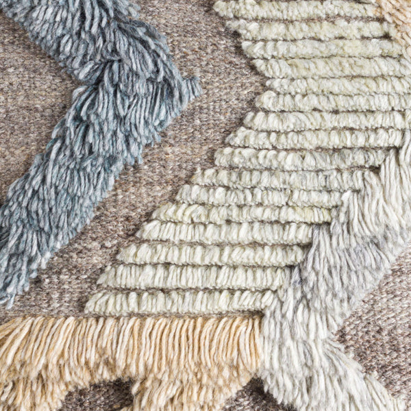 Surya Baracoa 22"L X 22"W Modern Minimalist Accent Pillow - Stylish, Easy-care Decorative Cushion Gray Rayon,Wool,Cotton,Cotton Baa001-2222p