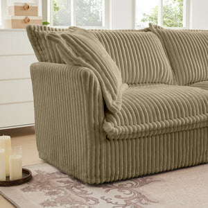 English Elm Koala Corduroy Sectional Sofa Deep Seat High Back Right Facing Living Room Piece W3041P272931