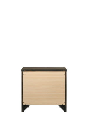 English Elm Merrilee Oak Finish Nightstand with 2 Dovetail Drawers, Antique Brass Handles, Smooth Metal Glides, Sturdy RBW Construction B2726P257356