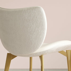 English Elm Set Of 2 Elegant Pu Leather Dining Chairs With Gold-Plated Steel Legs For Modern Home Décor W509P375683-GIGA