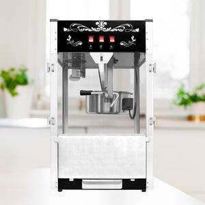 English Elm Commercial Popcorn Machine 16 Oz Steel Kettle Theater Style Countertop Popper 80 Cup Black W2841P218104