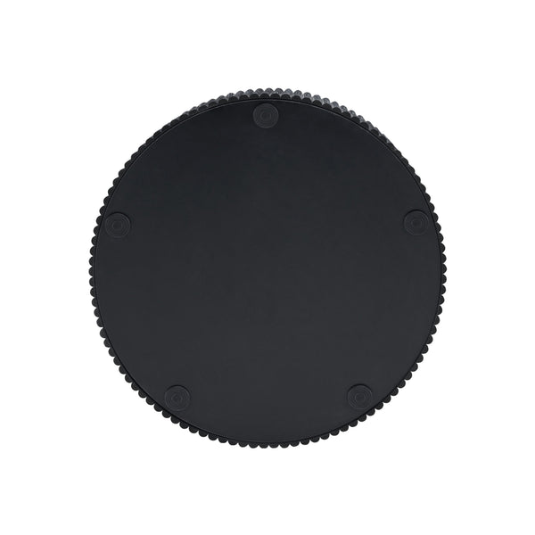 English Elm 2-piece Nesting Round Tables Roman Column Base with Storage Black Wood Grain Living Room W3875P396796