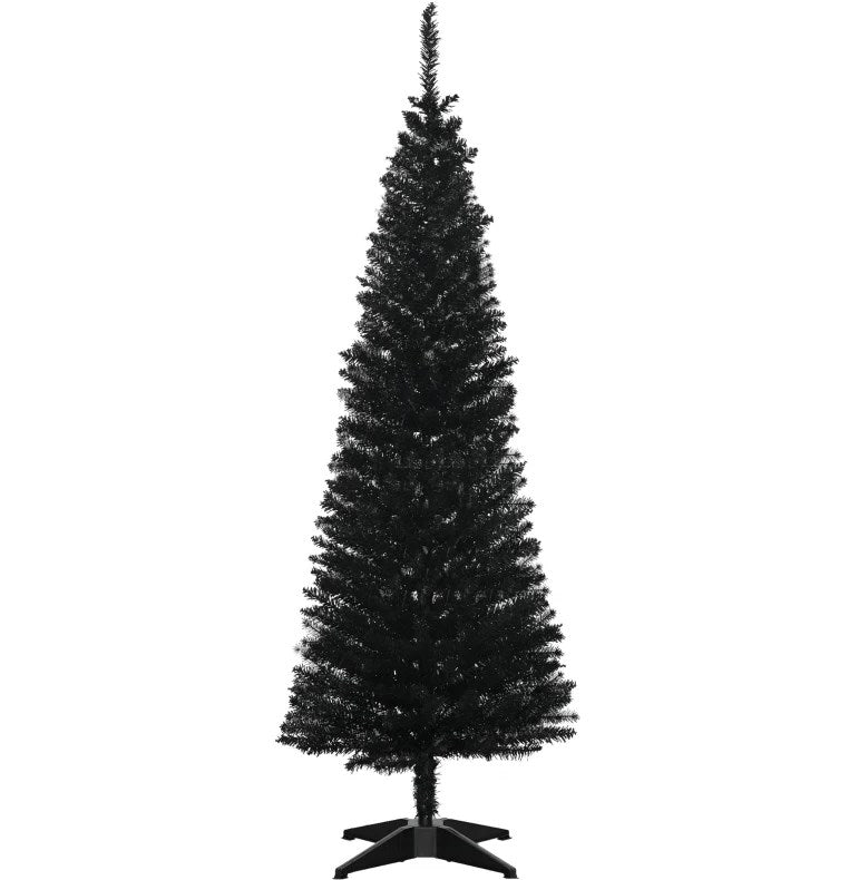 English Elm Christmas Pencil Tree 5 Foot Slim Artificial with 294 Branch Tips for Small Spaces T3971P415297