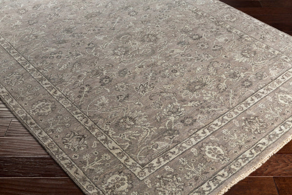 Surya Bala Exquisite 2' X 3' Handmade Indian Rug - Unique Hand-knotted Floor Art With Cozy Medium Pile Light Gray Wool Baa5004-810