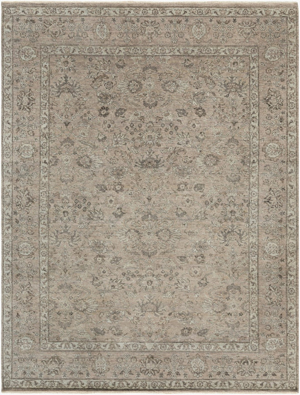 Surya Bala Exquisite 2' X 3' Handmade Indian Rug - Unique Hand-knotted Floor Art With Cozy Medium Pile Light Gray Wool Baa5004-810