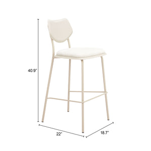 Zuo Modern Zeal Barstool Set Of 4 - Stylish Light Gray Seating For Modern Elegance In Any Space Or Setting Gray 100% Polyester,Pvc,Plywood,Steel 110866-zuo-modern