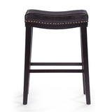 Christopher Knight Home® - Noble House - Rosalie Brown Leather Saddle Stool (Set of 2)