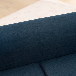 English Elm Comfortable Linen Upholstered Pet Sofa with Backrest and Armrests for Large Dogs Dark Blue W487P430319