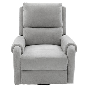 English Elm Manual Recliner Swivel Rocker Massage Chair Chenille Nursery and Living Room Seat Grey N763P347287E
