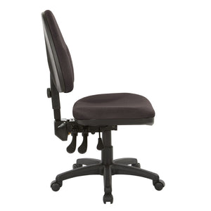 OSP Home Furnishings Dual Function Ergonomic Office Chair with Lumbar Support and Adjustable Foam Seat 36420-297