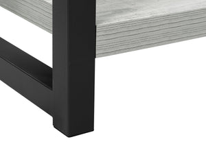 English Elm Accent Table Two Tier Narrow Black Laminate Metal Legs Modern Living Room Bedside B2710P218938