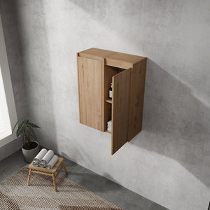 English Elm 12" Bathroom Side Cabinet - Sleek Wall-Mounted Organizer With Soft-Close Doors & Stylish Design W999S00216