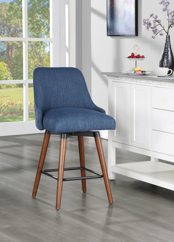 OSP Home Furnishings Bagford 26" Swivel Stool Navy / Med Esp