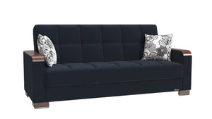English Elm Primenest Zenaero Convertible Sofabed With Storage - Stylish Dark Blue Upholstered Design For Small Spaces B030P286538-GIGA