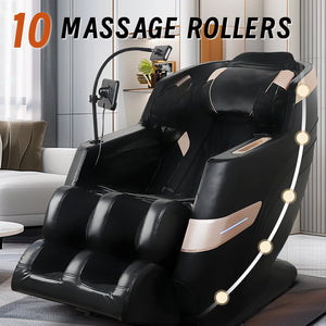 English Elm Massage Chair Zero Gravity Recliner with Air Pressure Bluetooth Speakers Lumbar Heat W1875P448336