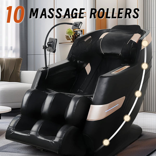 English Elm Massage Chair Zero Gravity Recliner with Air Pressure Bluetooth Speakers Lumbar Heat W1875P448336