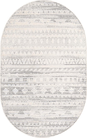 Unique Loom Arlo Avery Machine Made Tribal Rug Sandy Beige, Blue/Gray 5' 3" x 8' 0"