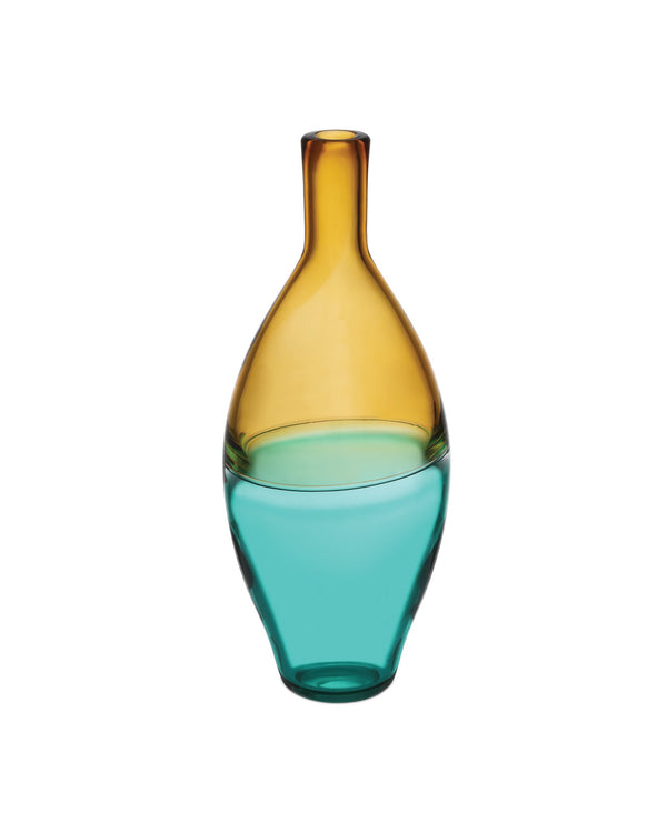 Currey & Company Tapio Vase Set Of 3 - Stunning Mouthblown Glass Vases In Aqua, Amber & Green For Elegant Decor Multi,Color Glass 1200-1011-currey-company