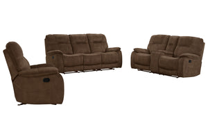 Parker House Parker Living Cooper - Shadow Brown Manual Reclining Sofa Loveseat and Recliner Shadow Brown 100% Polyester (S) MCOO-321-SBR