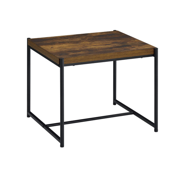 English Elm Nilda Two-tone Oak Coffee Table with Walnut Top and Dual Open Storage Shelves B2749P413287