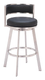 Gimsby Swivel Barstool Black 110044 Zuo Modern