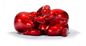 Vig Furniture Xd0054 Modern Red Baby Playing Sculpture - Exquisite Craftsmanship For Your Decorative Collection! Red  Vgth-xd0054-red