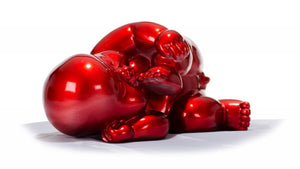 Vig Furniture Xd0054 Modern Red Baby Playing Sculpture - Exquisite Craftsmanship For Your Decorative Collection! Red  Vgth-xd0054-red