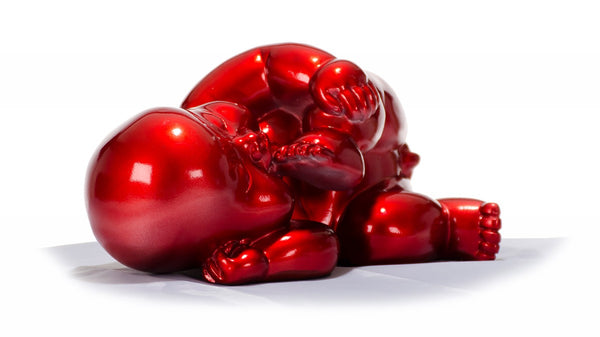 Vig Furniture Xd0054 Modern Red Baby Playing Sculpture - Exquisite Craftsmanship For Your Decorative Collection! Red  Vgth-xd0054-red