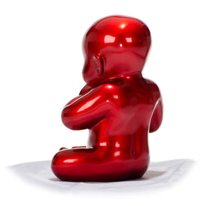 Vig Furniture Xd00584 Elegant Modern Red Baby Sitting Sculpture - Unique Design, Sturdy Construction, Artful Decor Red  Vgth-xd00584-red