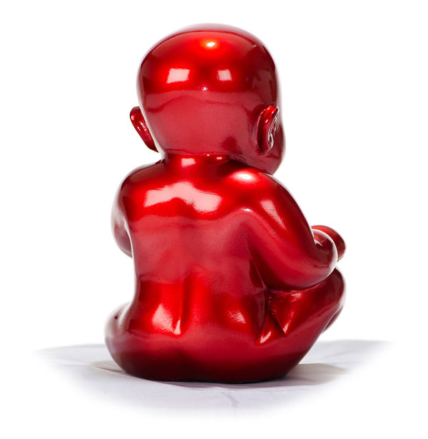 Vig Furniture Xd00584 Elegant Modern Red Baby Sitting Sculpture - Unique Design, Sturdy Construction, Artful Decor Red  Vgth-xd00584-red