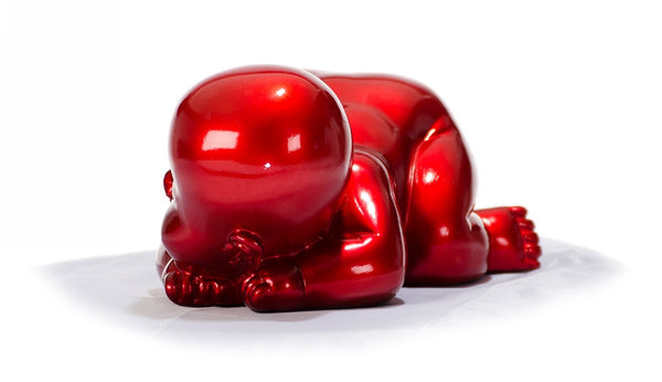 Vig Furniture Xd0052 Elegant Modern Red Baby Sleeping Sculpture - Unique Home Decor Piece With Superior Craftsmanship Red  Vgth-xd0052-red
