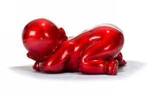 Vig Furniture Xd0052 Elegant Modern Red Baby Sleeping Sculpture - Unique Home Decor Piece With Superior Craftsmanship Red  Vgth-xd0052-red