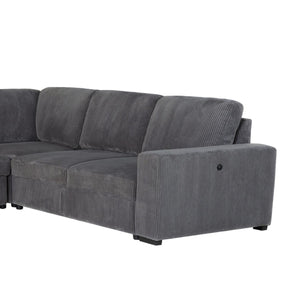 English Elm Melody Grey Sectional Sofa With Pullout Bed – Stylish, Comfortable, And Versatile For Modern Living Spaces B201S00308