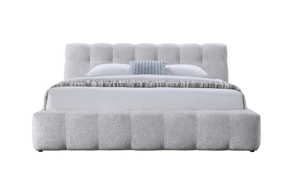 English Elm Hannah Chenille Upholstered Queen Bed Soft Textured Platform Frame for Modern Bedroom B2756S00028