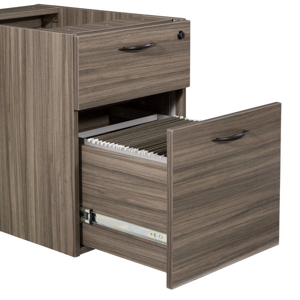 OSP Home Furnishings Napa Under Desk Rolling File Pedestal with Locking Casters for Office Organization 18"D NAP-76-URB