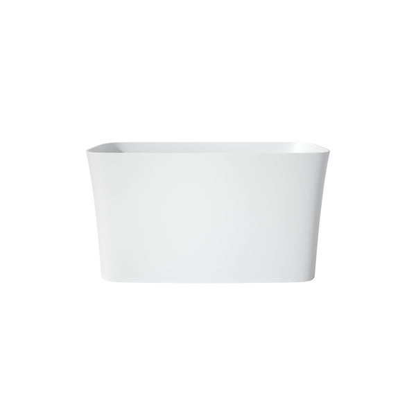 English Elm 47 Inch Stone Resin Freestanding Soaking Tub Matte Minimalist Spa Bath Design T3785P353972