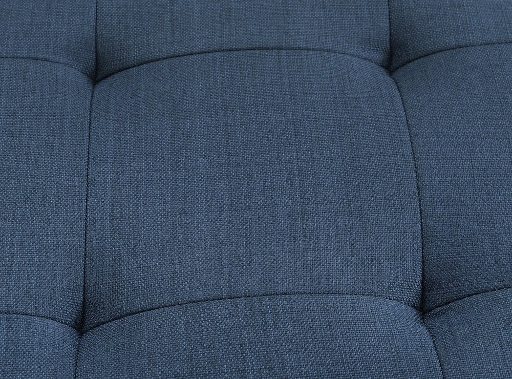English Elm Wallace & Bay - Blue Mid-Century Sofa in Navy Peacock Fabric — 80" Wide, Easy-Care Upholstery, Stylish Comfort for Living Rooms B361P384453