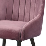 English Elm Pink and Black Tufted Back Side Chairs (Set Of 2)