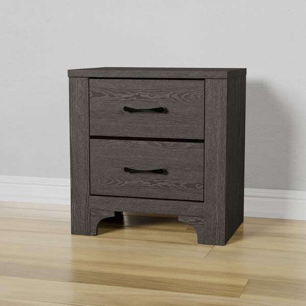 English Elm Wallace & Bay - Brown 2-Drawer Nightstand: Modern Farmhouse Charm With Versatile Storage For Every Bedroom Style B2709P212524-GIGA