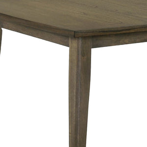English Elm Yuki Rectangular Dining Table Seats Six Distressed Walnut Finish Tapered Flare Legs B056P416841
