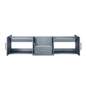 English Elm Dark Grey Double Bath Vanity - Modern 72" W Sturdy Design With Ample Storage & Soft-Close Features B2731P258509