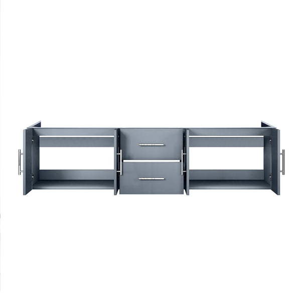 English Elm Dark Grey Double Bath Vanity - Modern 72" W Sturdy Design With Ample Storage & Soft-Close Features B2731P258509