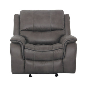 English Elm Transitional Multi-Function Glider Recliner with Channel Back, Cup Holders, Hidden Storage, Upholstered Comfort Dark Gray 43 L x 34 W x 30 H B2741P385035