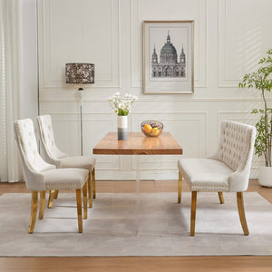 English Elm Velvet Double Dining Loveseat Bench - Elegant 2-Seat Tufted Velvet With Gold Legs, Mid-Century Modern Style W1143P362522-GIGA