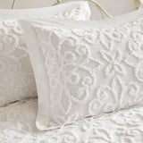 Madison Park Sabrina Shabby Chic 5 Piece Tufted Cotton Chenille Daybed Set MP13-5322 Off-White