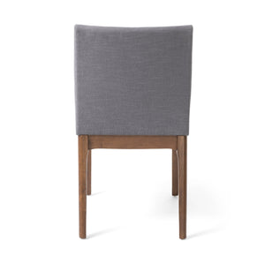 English Elm Christopher Knight Home® - DINING Chair with Upholstered Fabric Seat and Sleek Wood Legs — Compact Modern Comfort & Style DARK GREY 58924.00DGY